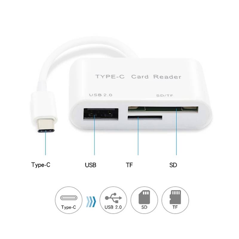 Lecteur De Cartes USB-C SD Micro SD Avec Port USB 2.0 OTG Prêt à l'Emploi YONIS-2