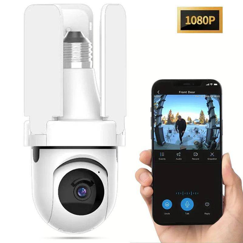 Caméra de Surveillance WiFi 3MP Type Ampoule Vision Nocturne Audio Bidirectionnel YONIS-0