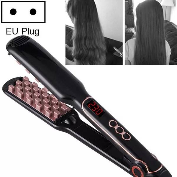 Fer À Coiffer Volumisant Céramique Tourmaline Pour Cheveux Secs Ou Mouillés Noir + Or YONIS
