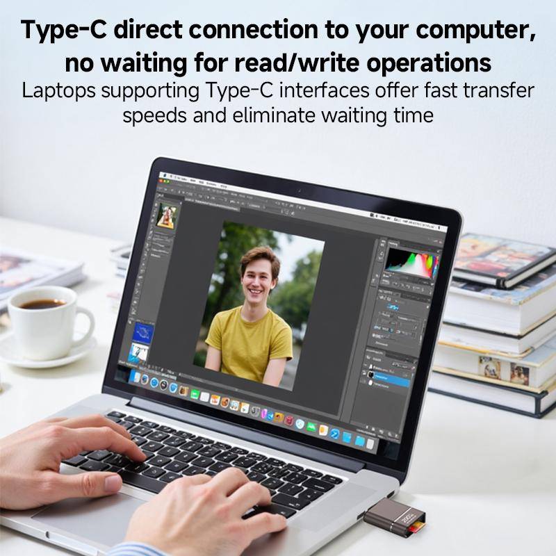 Lecteur de Carte Type-C vers TF 200 MB/s sans Pilote Windows Android Mac OS YONIS-2
