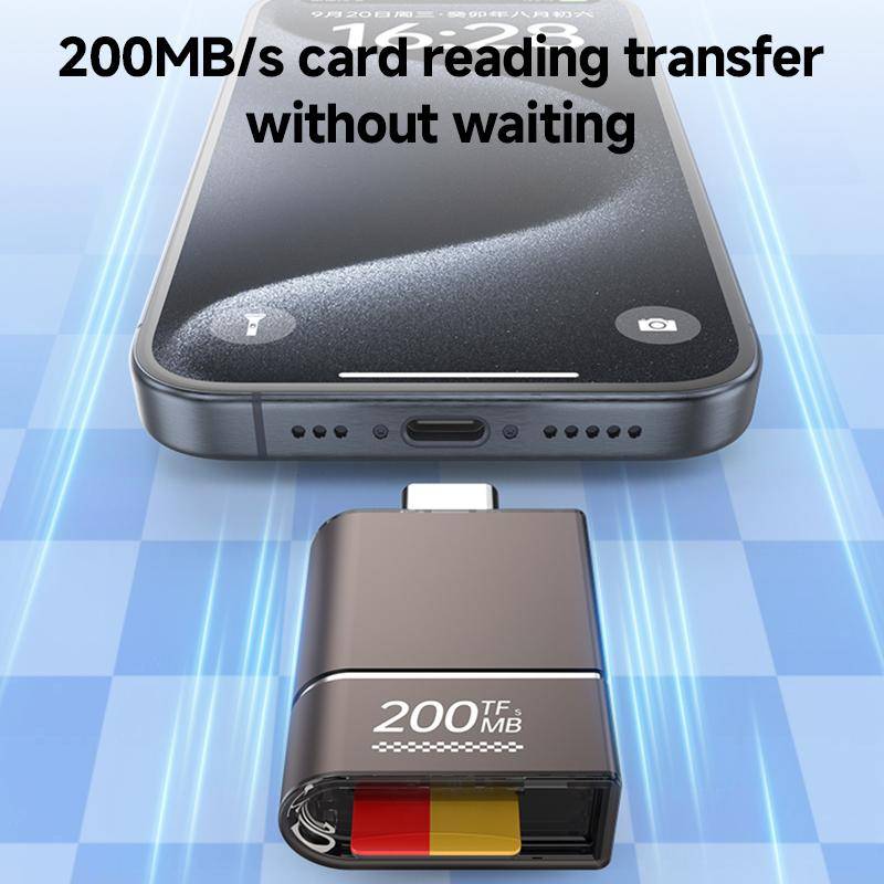Lecteur de Carte Type-C vers TF 200 MB/s sans Pilote Windows Android Mac OS YONIS-3