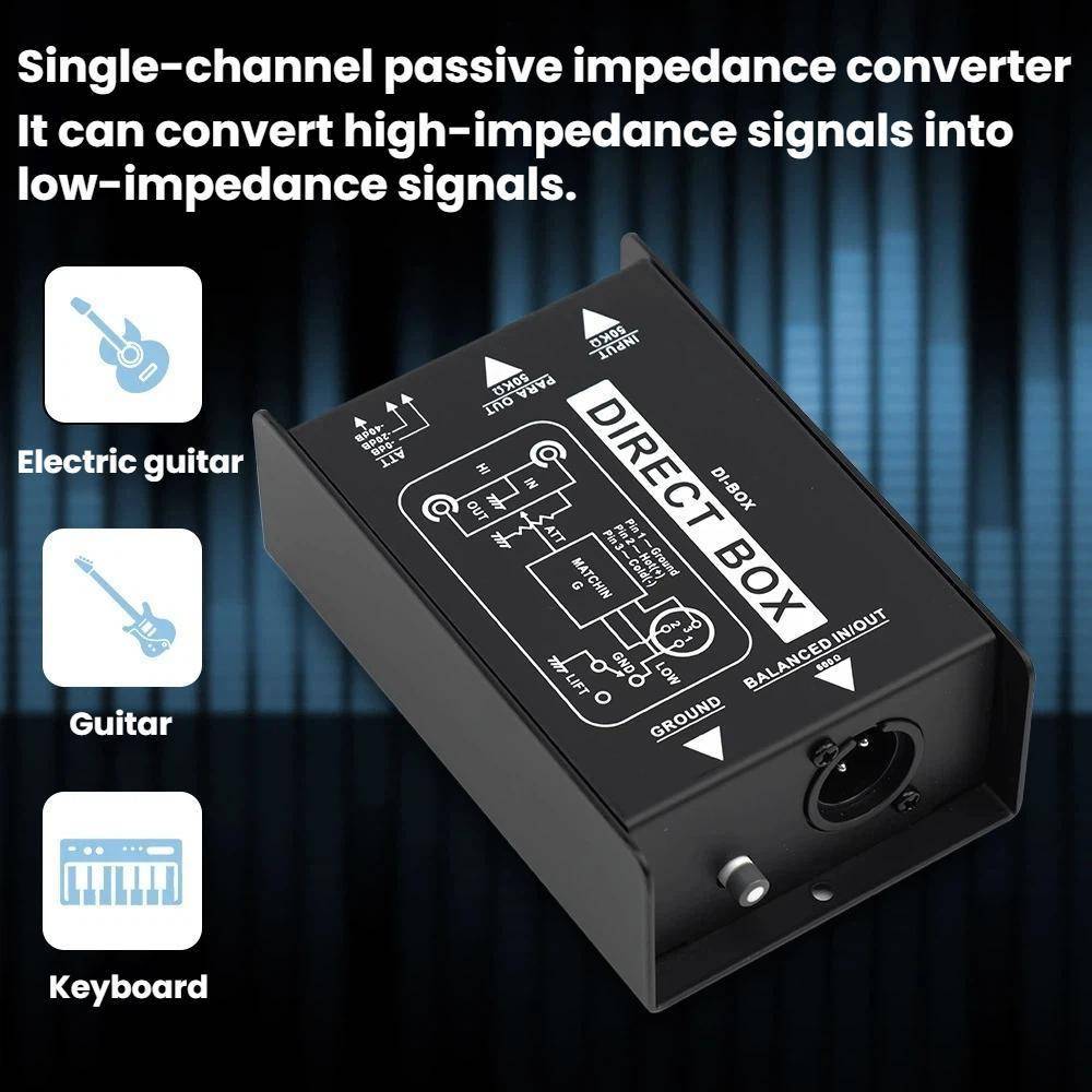 Isolateur Audio Passif 1 Canal Conversion D'impédance Et Atténuation Réglable YONIS-1