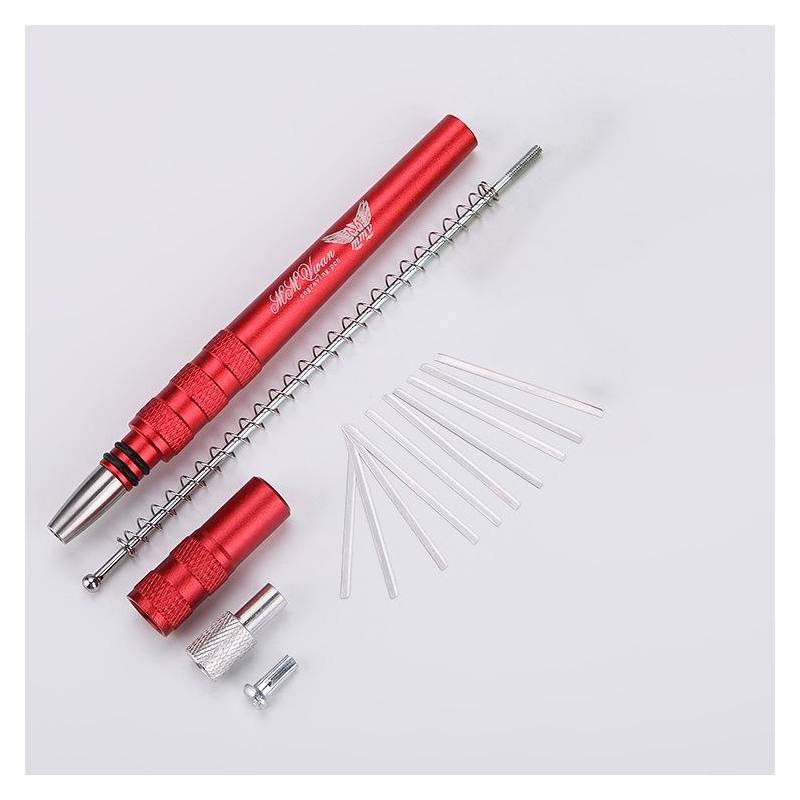 Stylo Rasoir pour Sourcils Barbe et Sculpture Capillaire 20 Lames Rouge YONIS-0