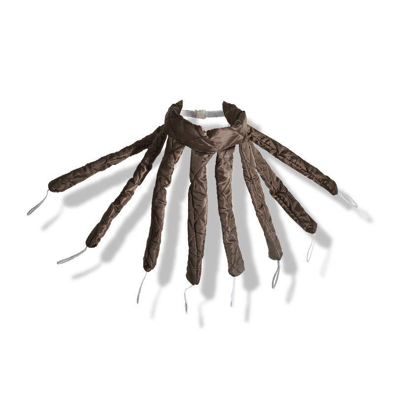 Bandeau De Coiffure Boucleur Sans Chaleur Avec 8 Bigoudis Éponge Marron YONIS-0