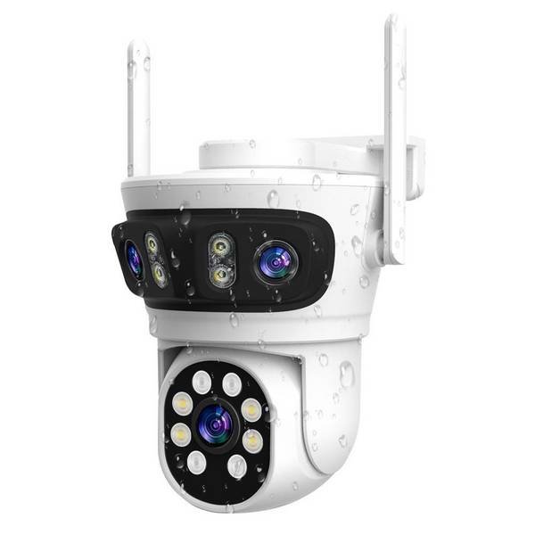 Caméra Dôme PTZ Extérieure 3MP à Triple Objectif Vision Nocturne IP65 YONIS