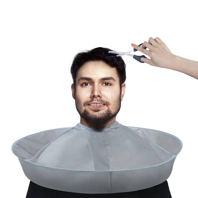 Cape de Coiffure 60 cm Imperméable Pliable pour Coupe Teinture et Permanente - Yonis-0