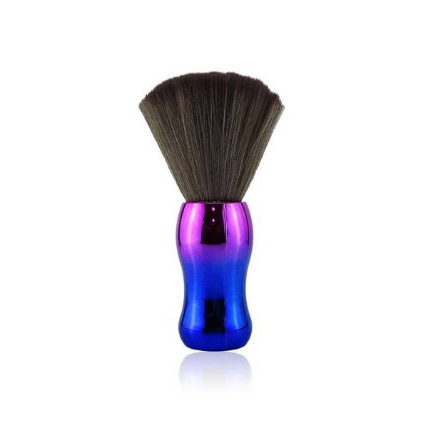 Brosse De Nettoyage Pour Cou Et Visage Après Coupe Fibres Douces Manche ABS Round Handle Gradient Jaune Violet YONIS