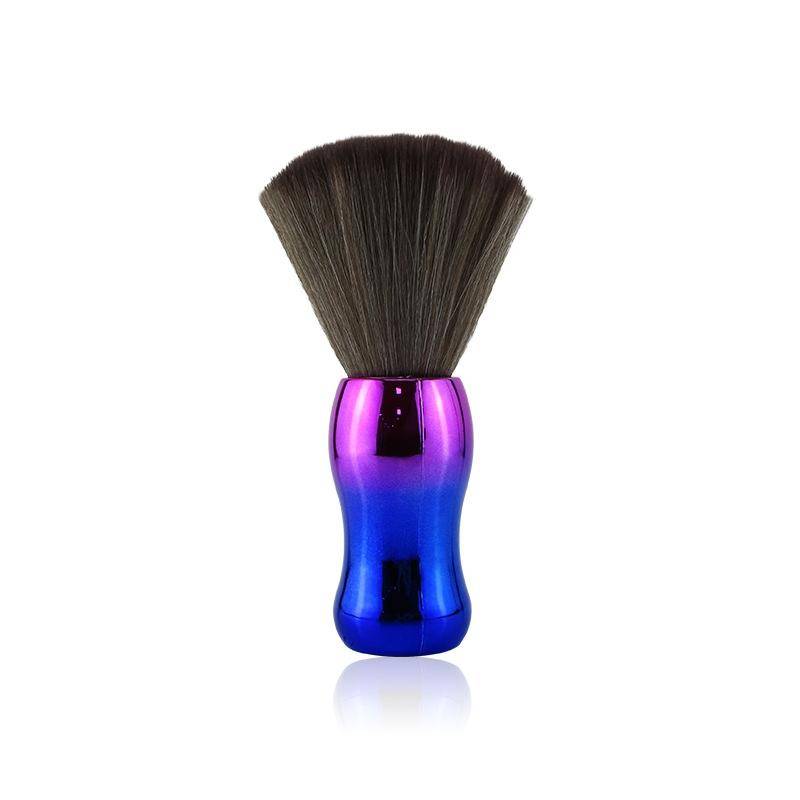 Brosse De Nettoyage Pour Cou Et Visage Après Coupe Fibres Douces Manche ABS Round Handle Gradient Jaune Violet YONIS-0
