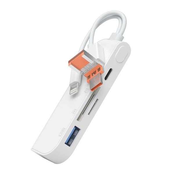 Adaptateur Multifonction USB-C USB-A Avec Lecteur De Cartes SD TF CF Pour Photos YONIS