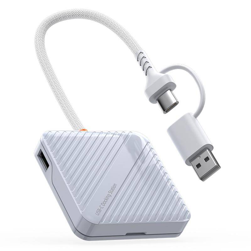 Lecteur de Cartes et Boîte de Rangement USB 3.0 Type-C pour 5 Cartes SD TF Blanc YONIS-0