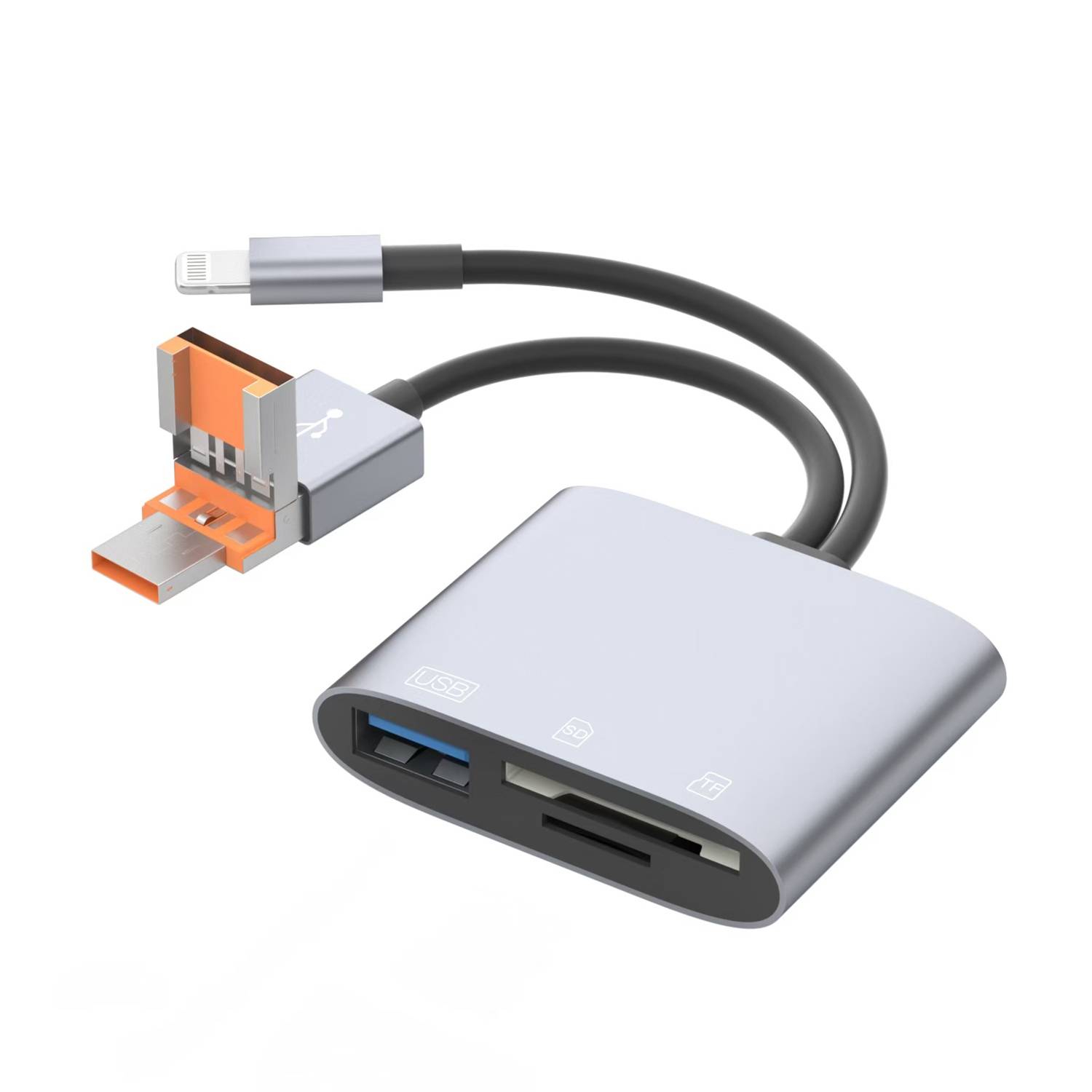 Lecteur De Cartes 3 En 1 USB-C USB-A 8 Broches SD TF Moins De 1 To YONIS-0