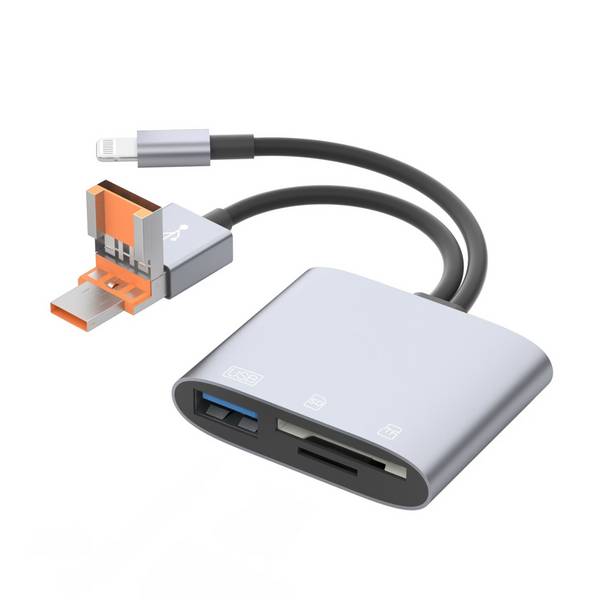 Lecteur De Cartes 3 En 1 USB-C USB-A 8 Broches SD TF Moins De 1 To YONIS