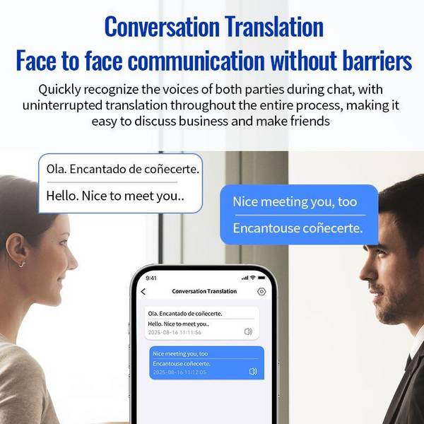 Enregistreur Vocal IA Portable En Badge Avec Transcription Et Traduction 18 h YONIS