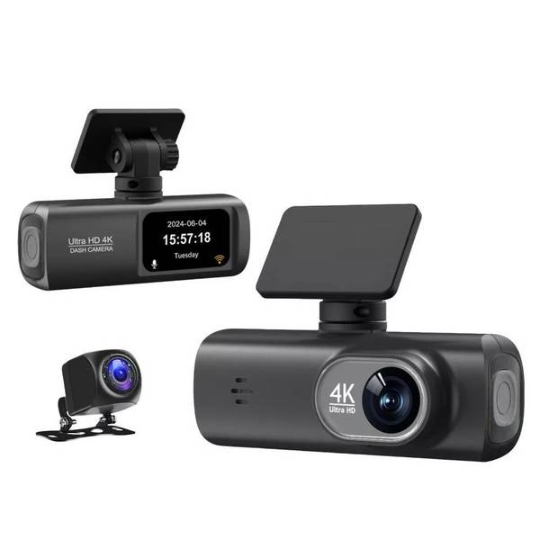 Caméra Embarquée Voiture Double Enregistrement 4K 1080P WiFi Vision Nocturne YONIS