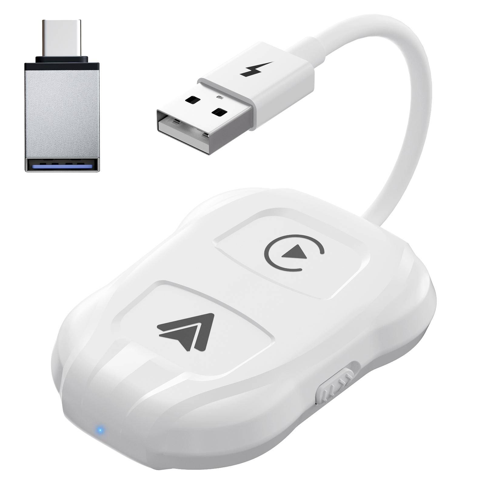 Adaptateur CarPlay Android Auto Filaire Sans Fil USB USB-C Sans Application Blanc YONIS-0