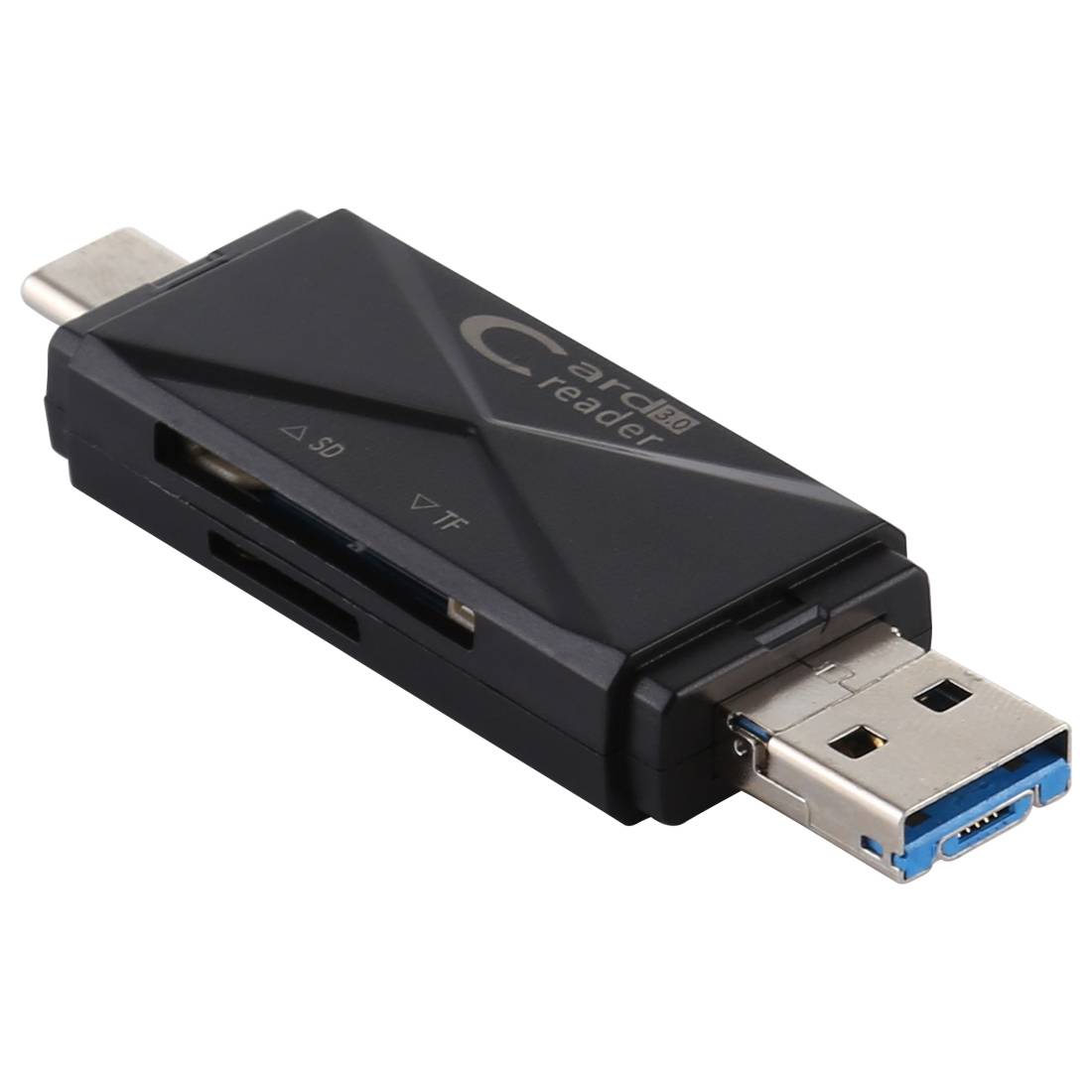 Lecteur de Cartes SD et Micro SD USB 3.0 USB C Lecture et Écriture Simultanées Noir YONIS-2