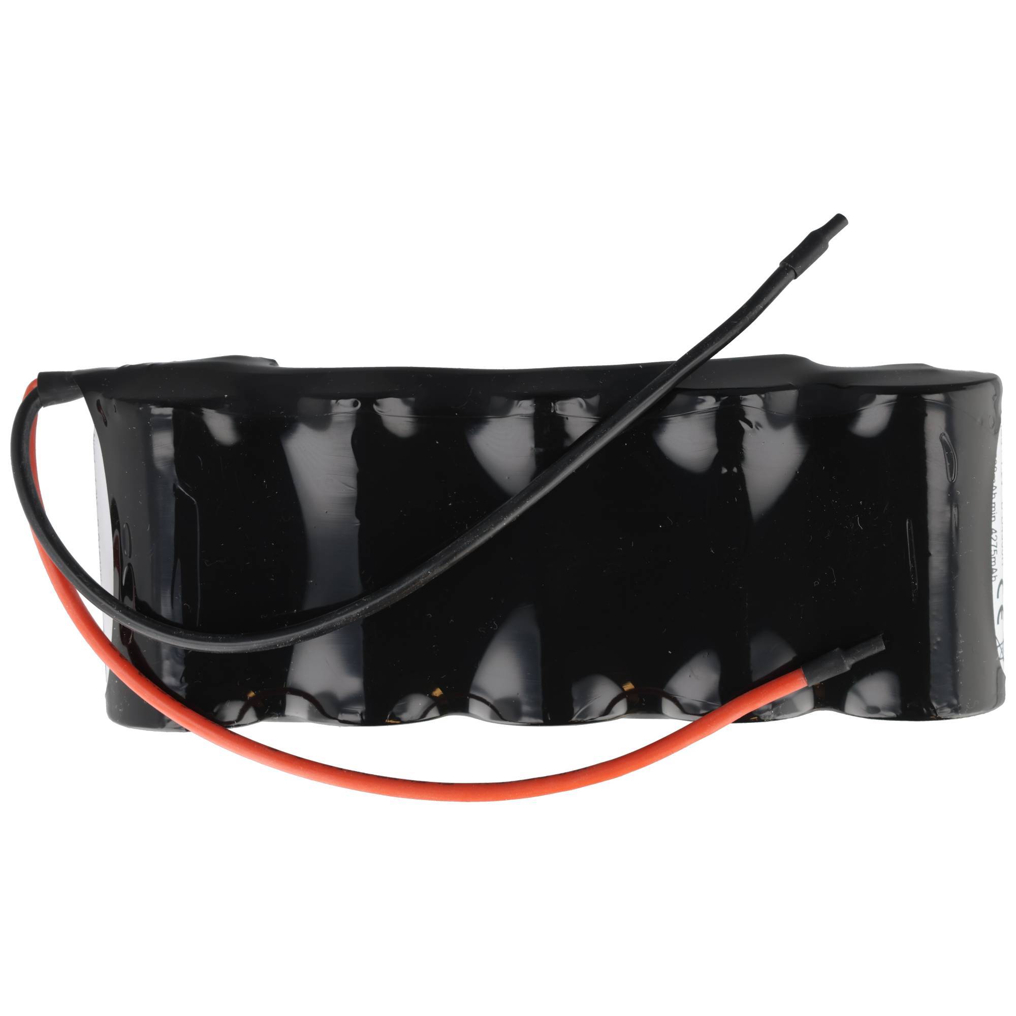 Batterie lumière de secours NiCd 6,0V 4500mAh F1x5 Mono D avec câble de 200mm sur un côté adapté pour batterie 6V-3
