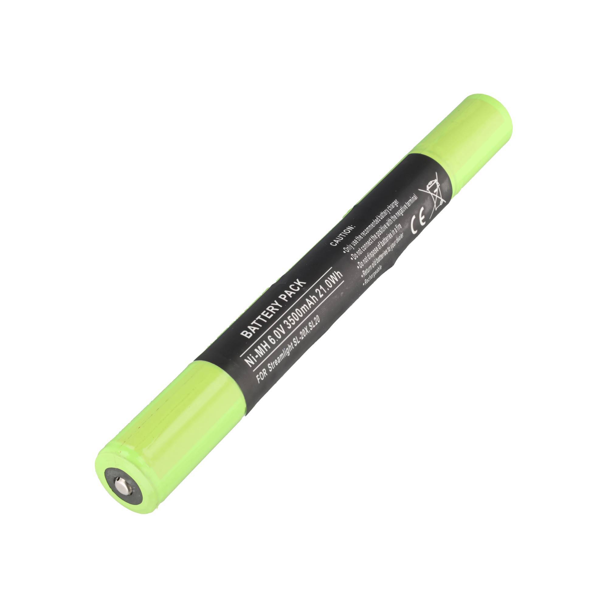 Batterie adaptée pour lampe de poche Streamlight SL-15X / SL-20XP 6V 3000mAh NiMH version plastique-0