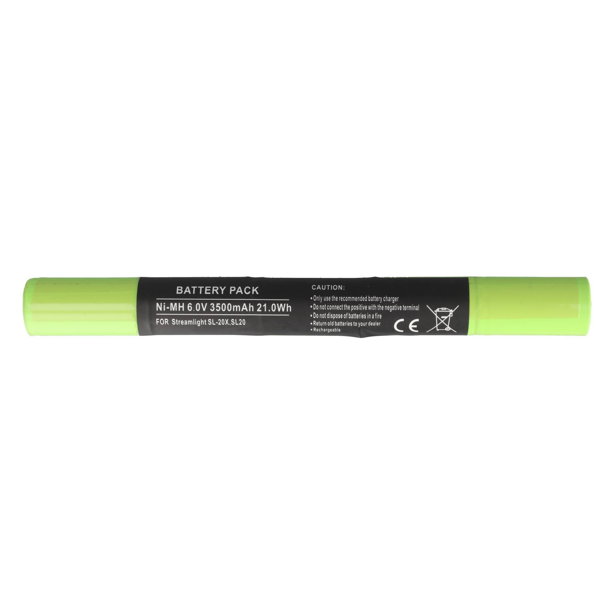 Batterie adaptée pour lampe de poche Streamlight SL-15X / SL-20XP 6V 3000mAh NiMH version plastique-2