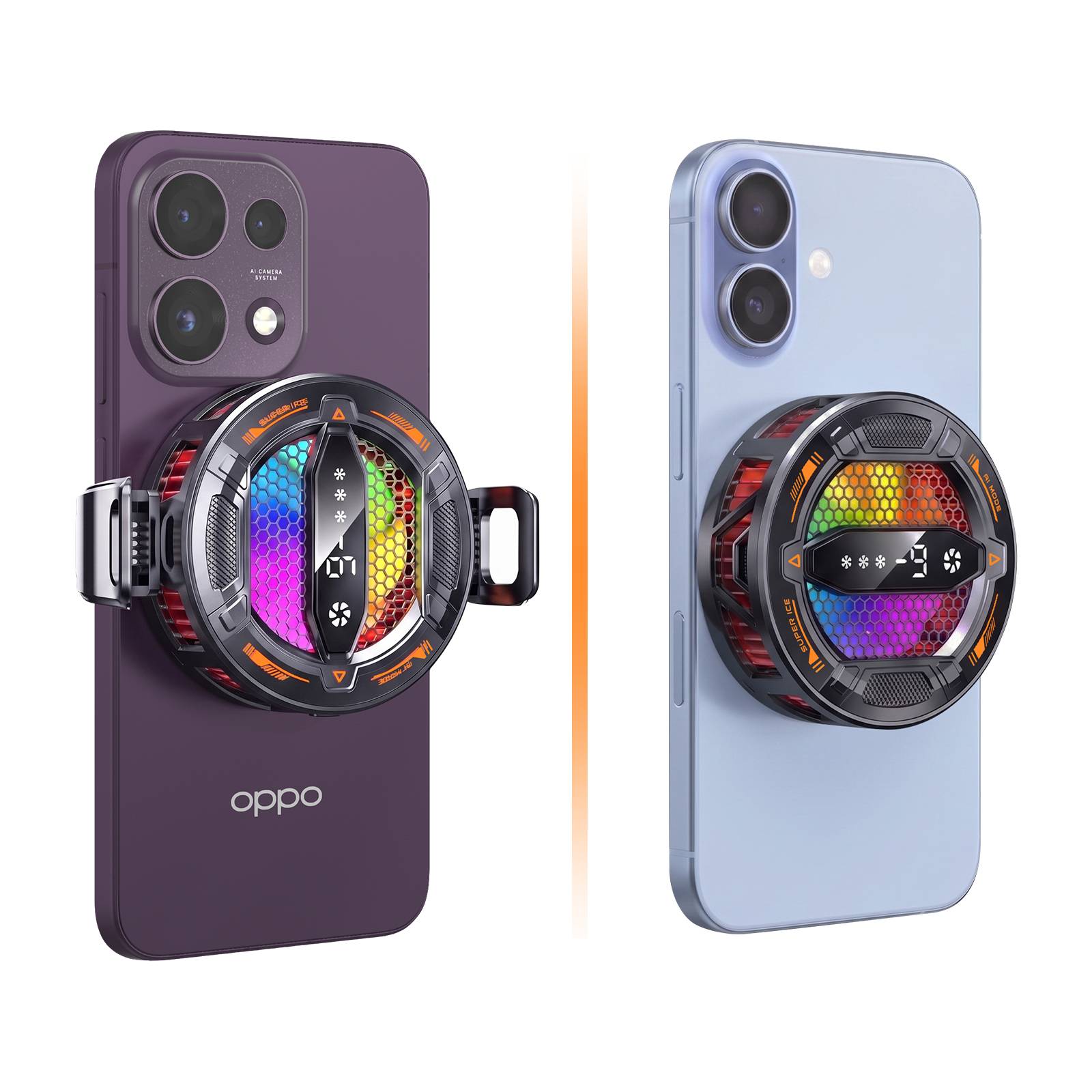 Refroidisseur Magnétique pour Smartphone 3 Vitesses avec Écran Digital-2