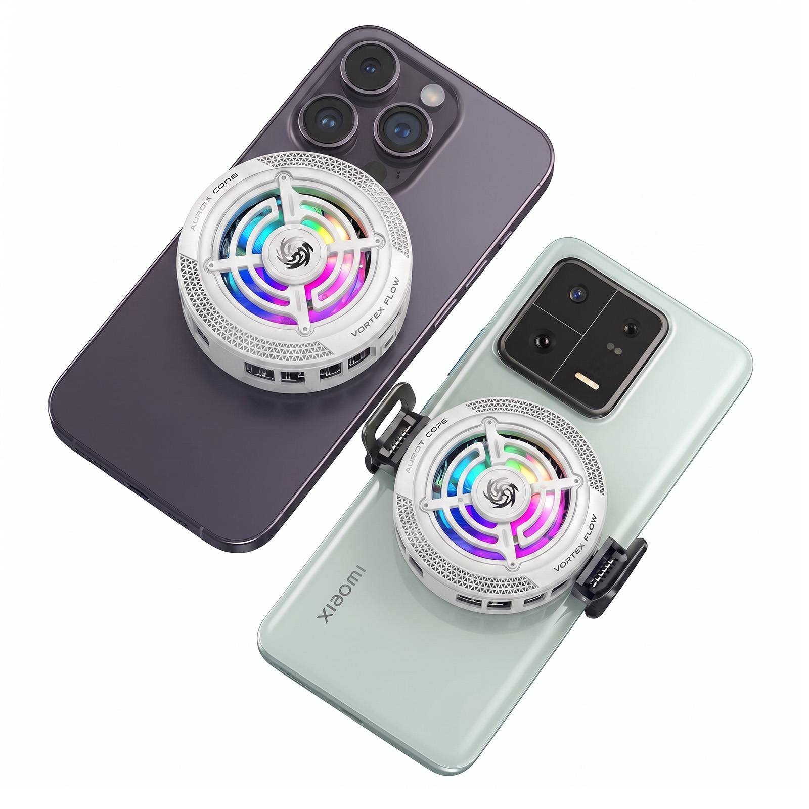 Refroidisseur Magnétique pour Smartphone Rétroéclairé avec Pince Amovible-3