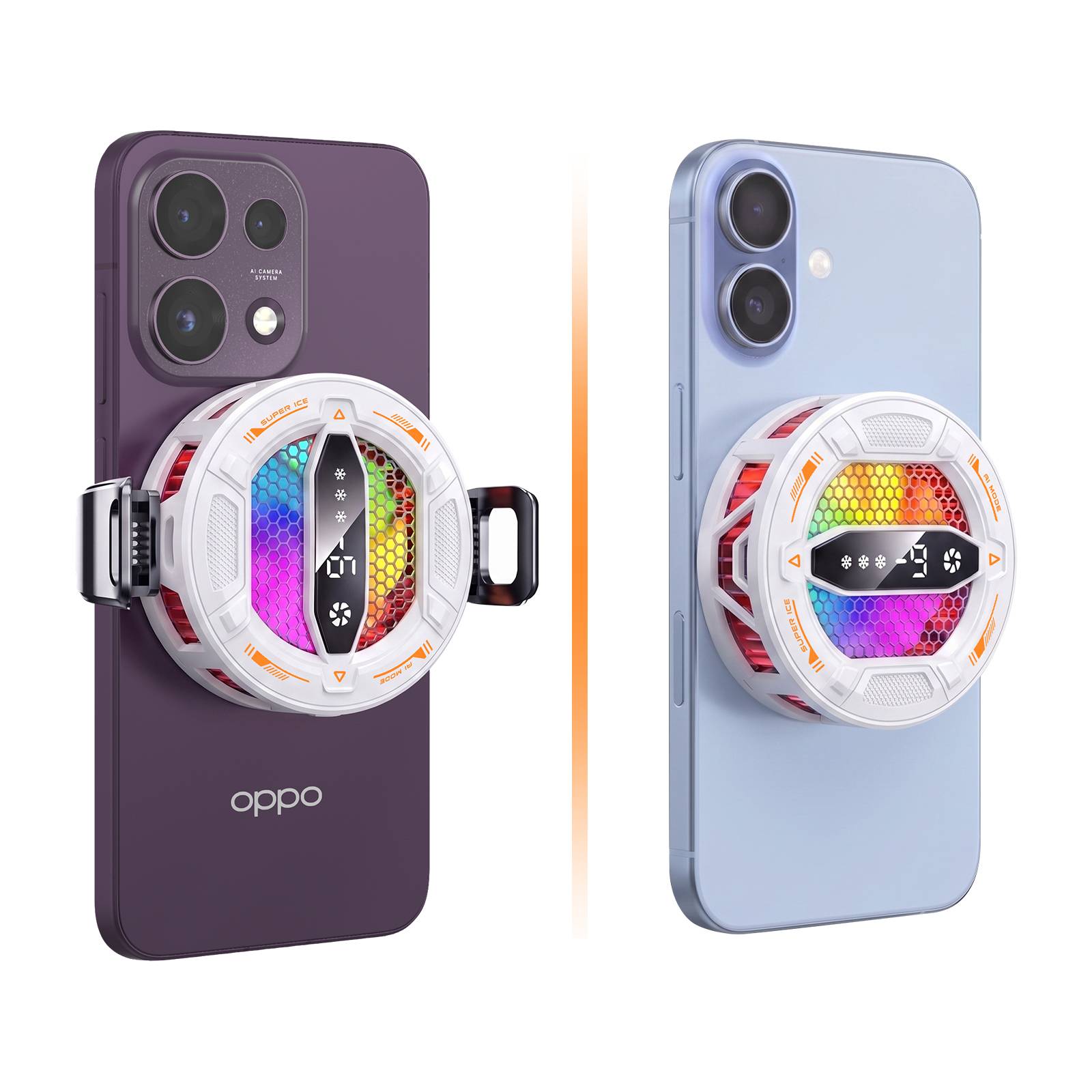 Refroidisseur Magnétique pour Smartphone 3 Vitesses avec Écran Digital-2