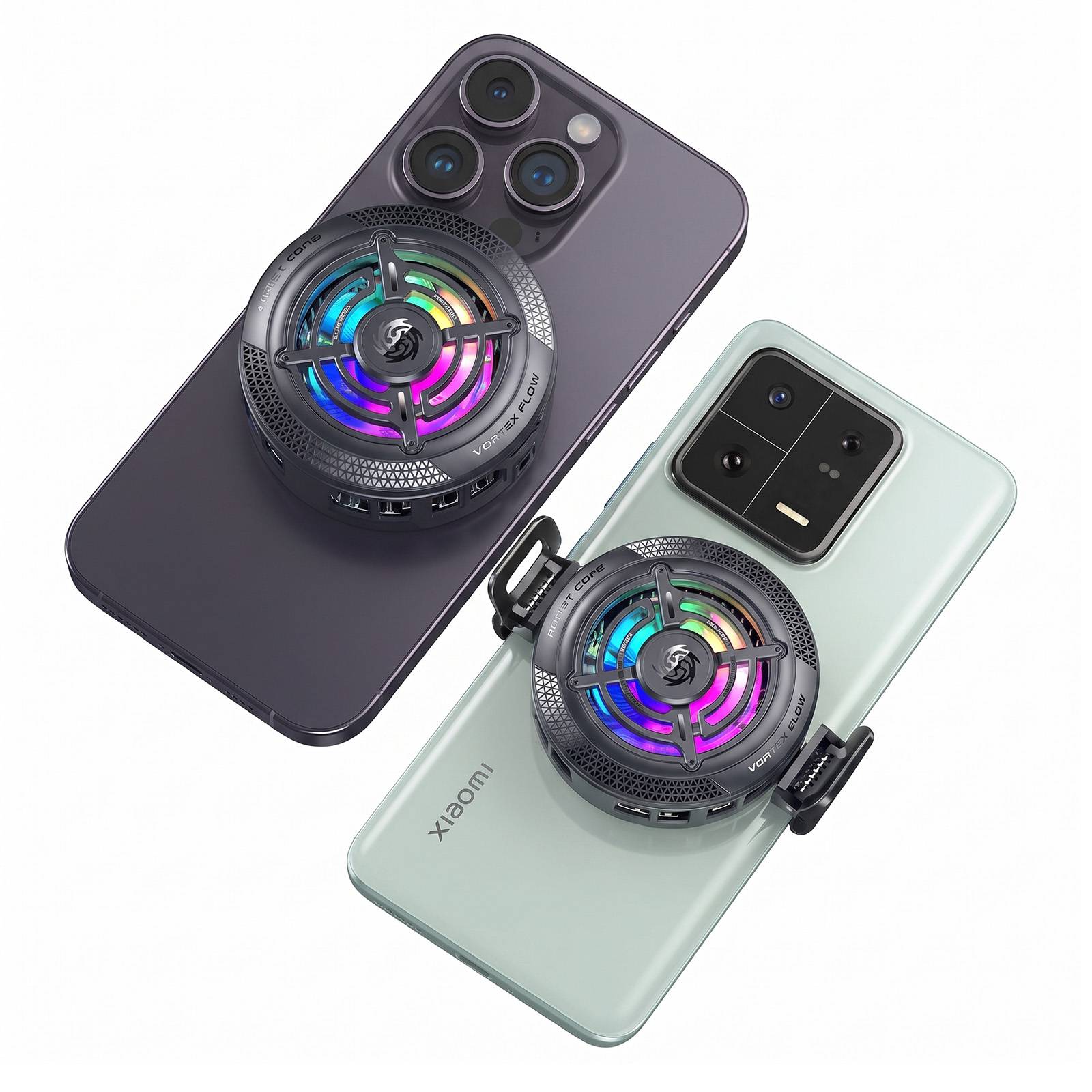 Refroidisseur Magnétique pour Smartphone Rétroéclairé avec Pince Amovible-3