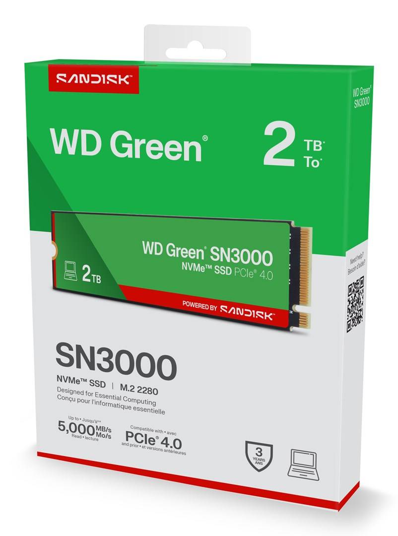 Western Digital SN3000, 2 To, M.2, 5000 Mo/s-3