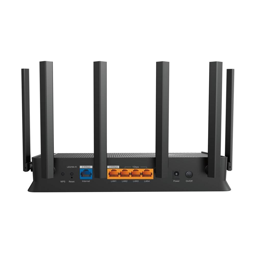 TP-LINK BE6500 Dual-Band Wi-Fi 7 Router 688Mbps at 2.4GHz + 5764Mbps at 5GHz 6xAntennas 2.0 GHz Quad-Core CPU 1x2.5Gbps-2