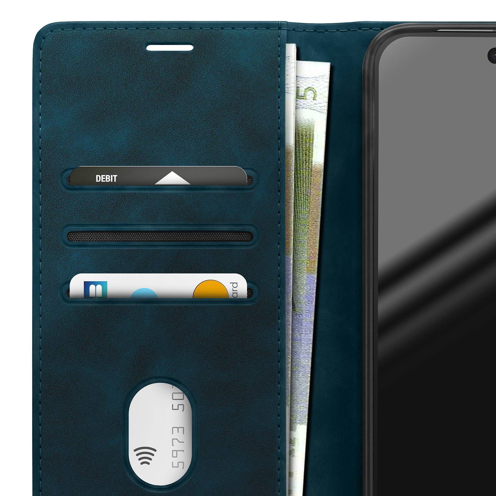 Étui Portefeuille pour Google Pixel 11 Pro XL Effet Daim avec Support-4