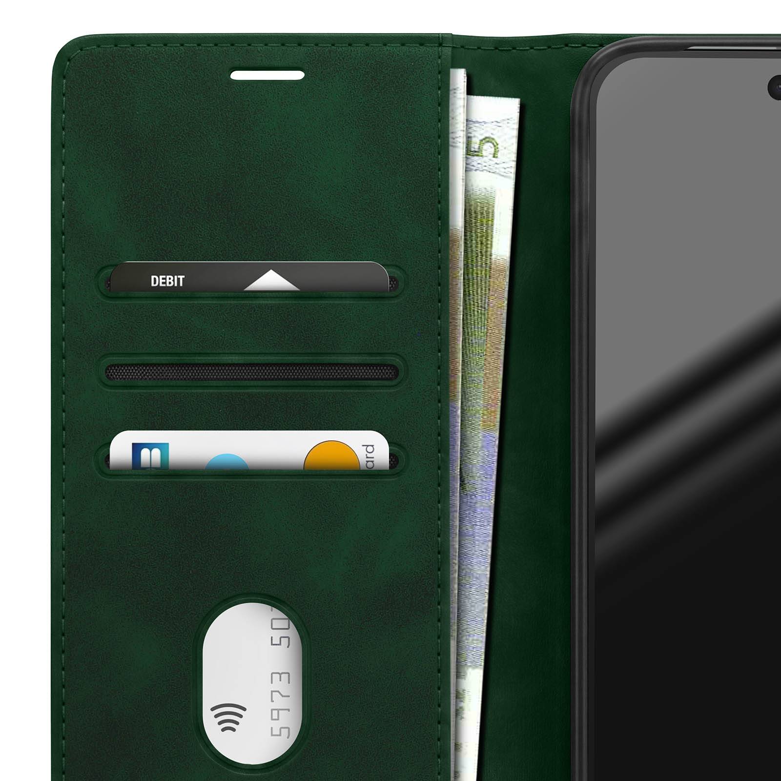 Étui Portefeuille pour Google Pixel 11 Pro XL Effet Daim avec Support-4