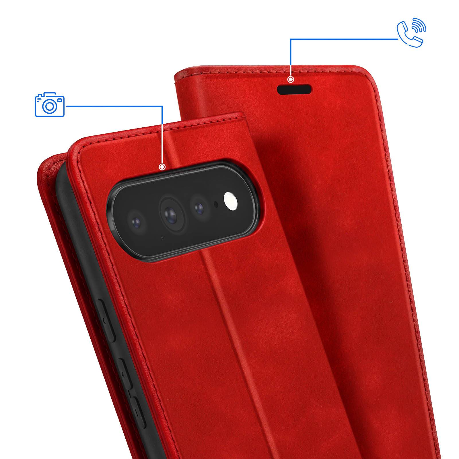 Étui Portefeuille pour Google Pixel 11 Pro XL Effet Daim avec Support-3