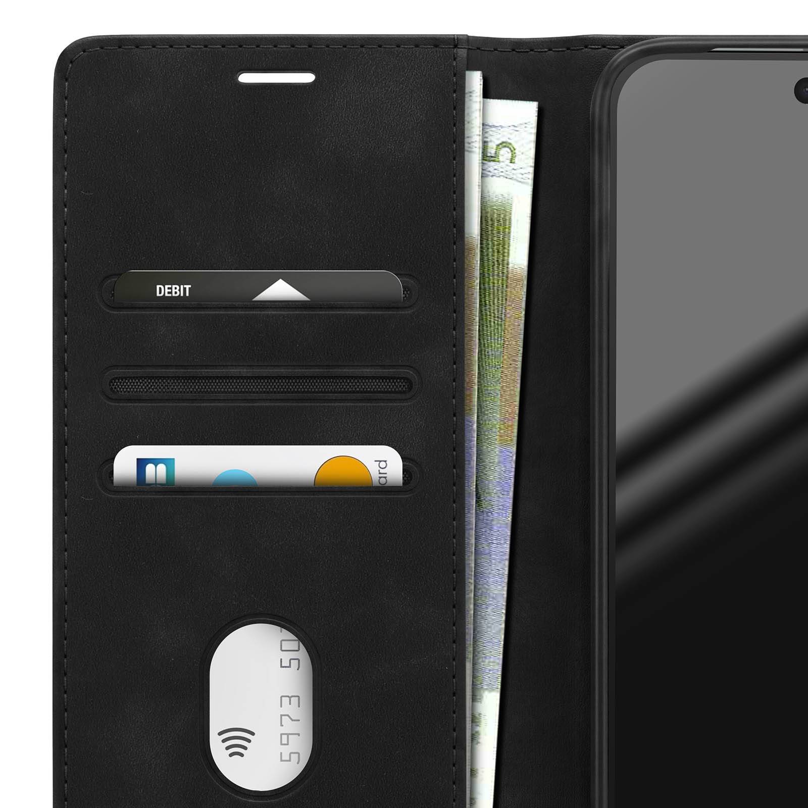 Étui Portefeuille pour Google Pixel 11 Pro XL Effet Daim avec Support-4