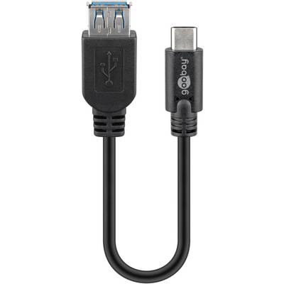 Rallonge USB 3.0 Goobay Goobay 67894 USBC USBA 3.0 Handyladekabel Samsung Xiaomi Verlängerungskabel 0,2m - [1x USB-C® mâ-0