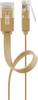 Câble patch plat Goobay CAT 6, U/UTP, marron clair 20 m