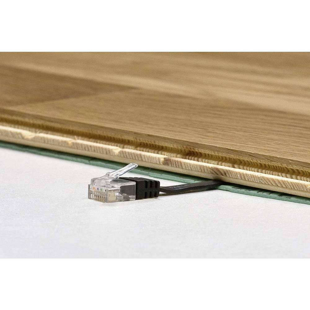 Câble patch plat Goobay CAT 6, U/UTP, blanc 15 m-2