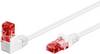 Câble patch Goobay CAT 6 1x coudé 90°, U/UTP, blanc 3 m