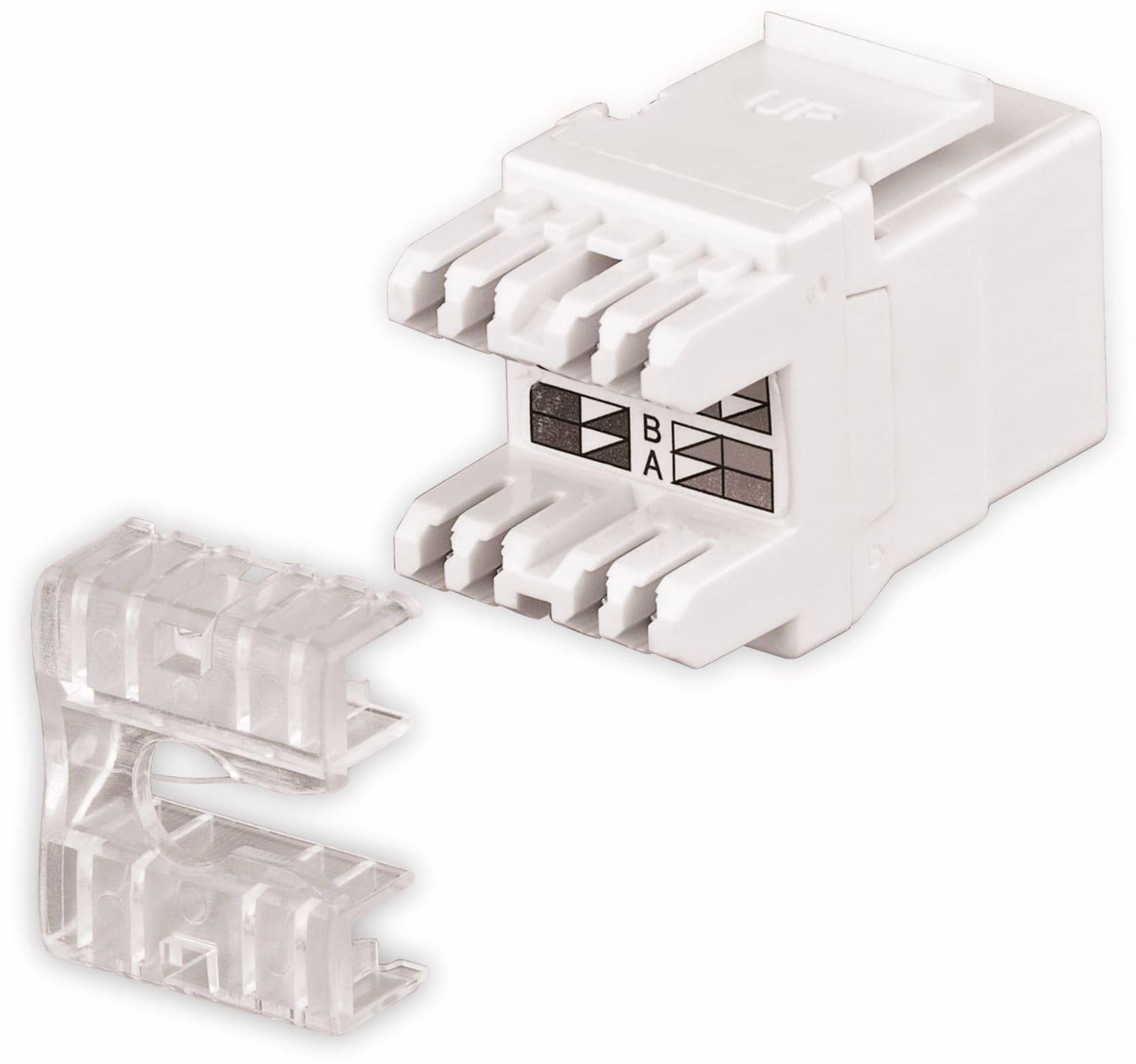 Goobay Keystone Module RJ45 CAT 5e, UTP - largeur 20 mm, bornier pour montage LSA (sans outil)-1