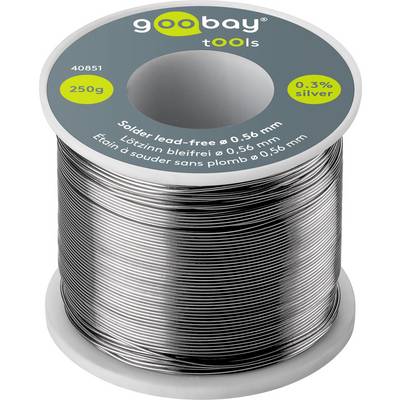 Goobay LZ 0.56mm 250g - bleifrei - Essential Étain à souder bobine Sn99,3Cu0,7 250 g 0.56 mm-0