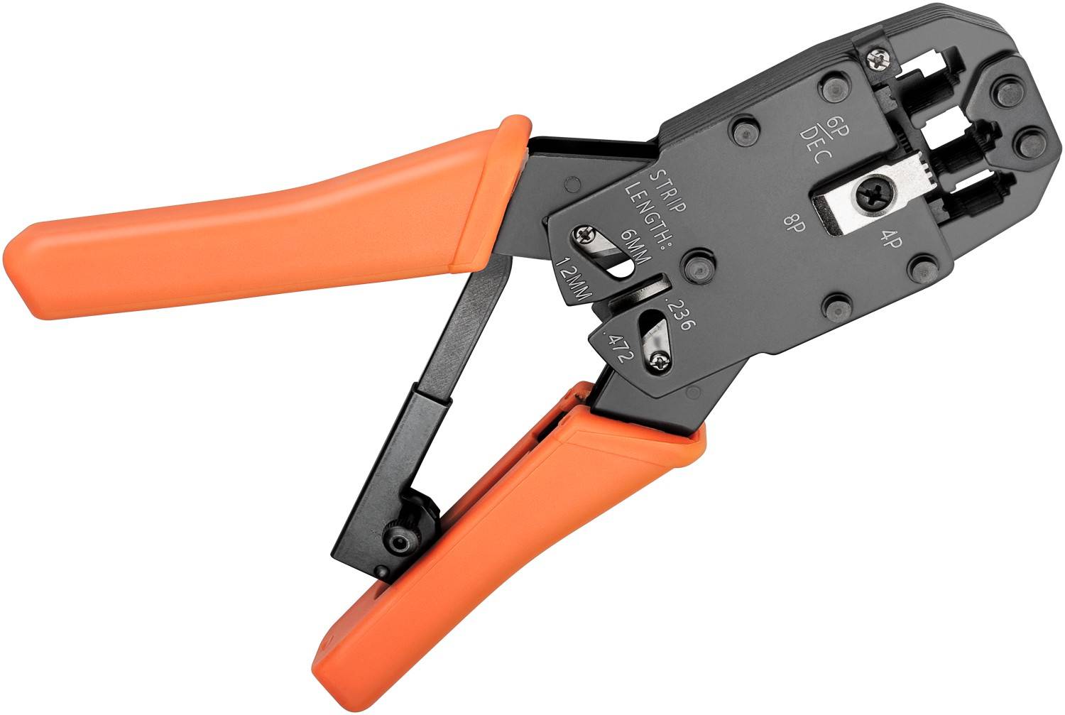 Pince à sertir Goobay pour fiches modulaires - pour le sertissage de fiches modulaires à 4, 6 et 8 broches de type...