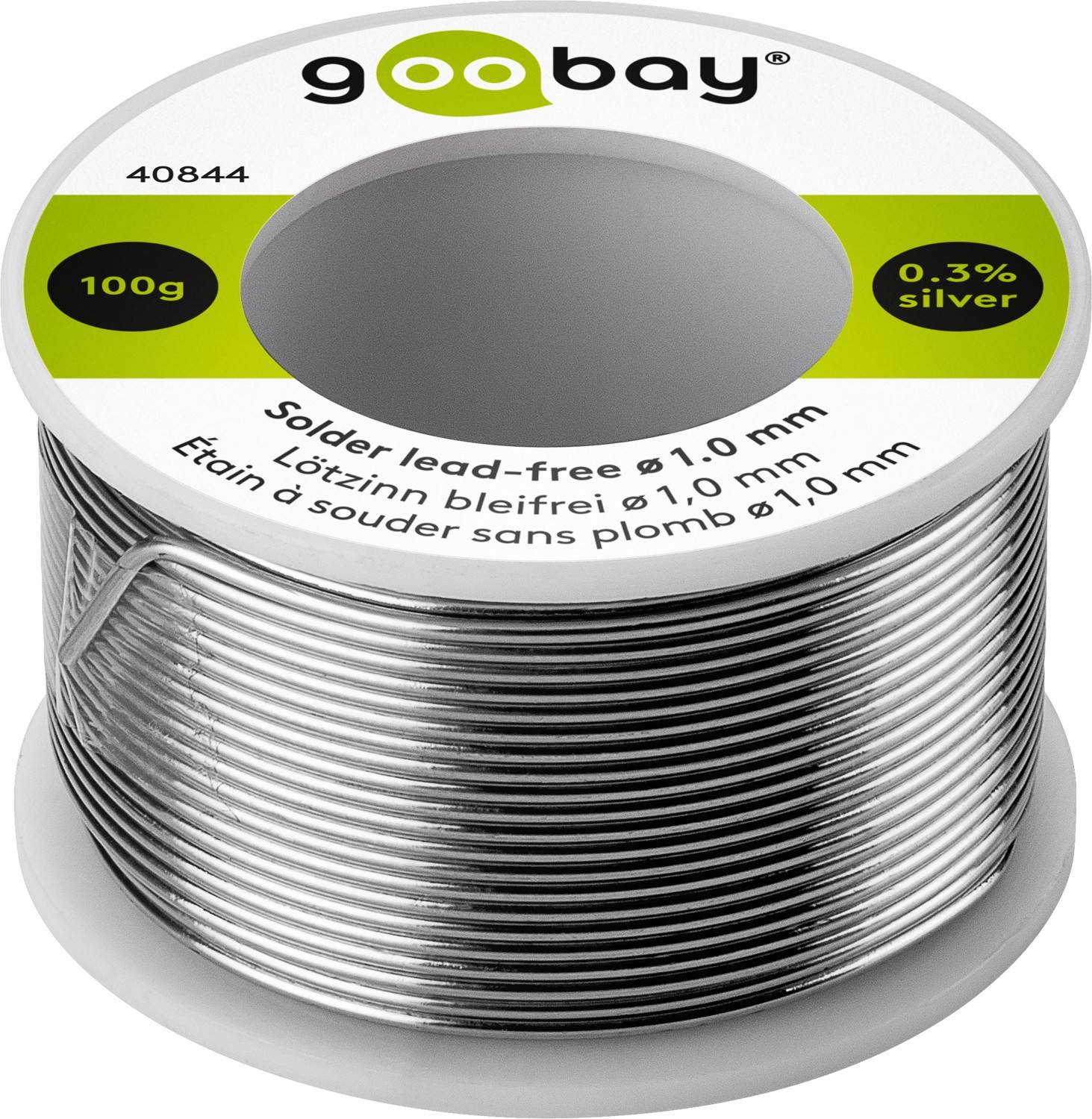 Goobay LZ 1.0mm 100g - bleifrei - Essential Étain à souder bobine Sn99,3Cu0,7 100 g 1 mm