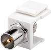 Goobay Keystone Module SAT/Antenne - 16,2 mm de large, fiche coaxiale > prise F