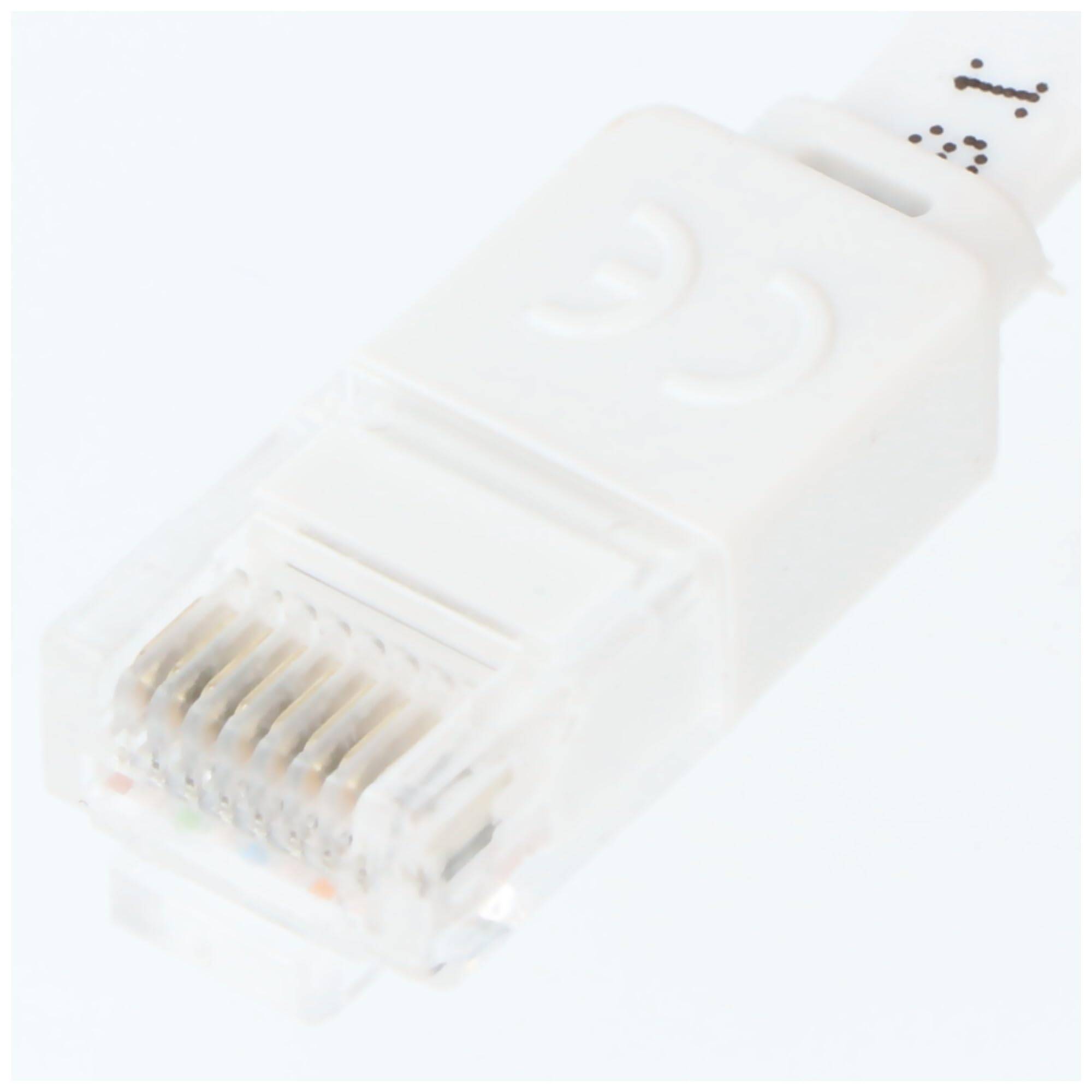 Câble patch plat Goobay CAT 6, U/UTP, blanc 0,5 m-5