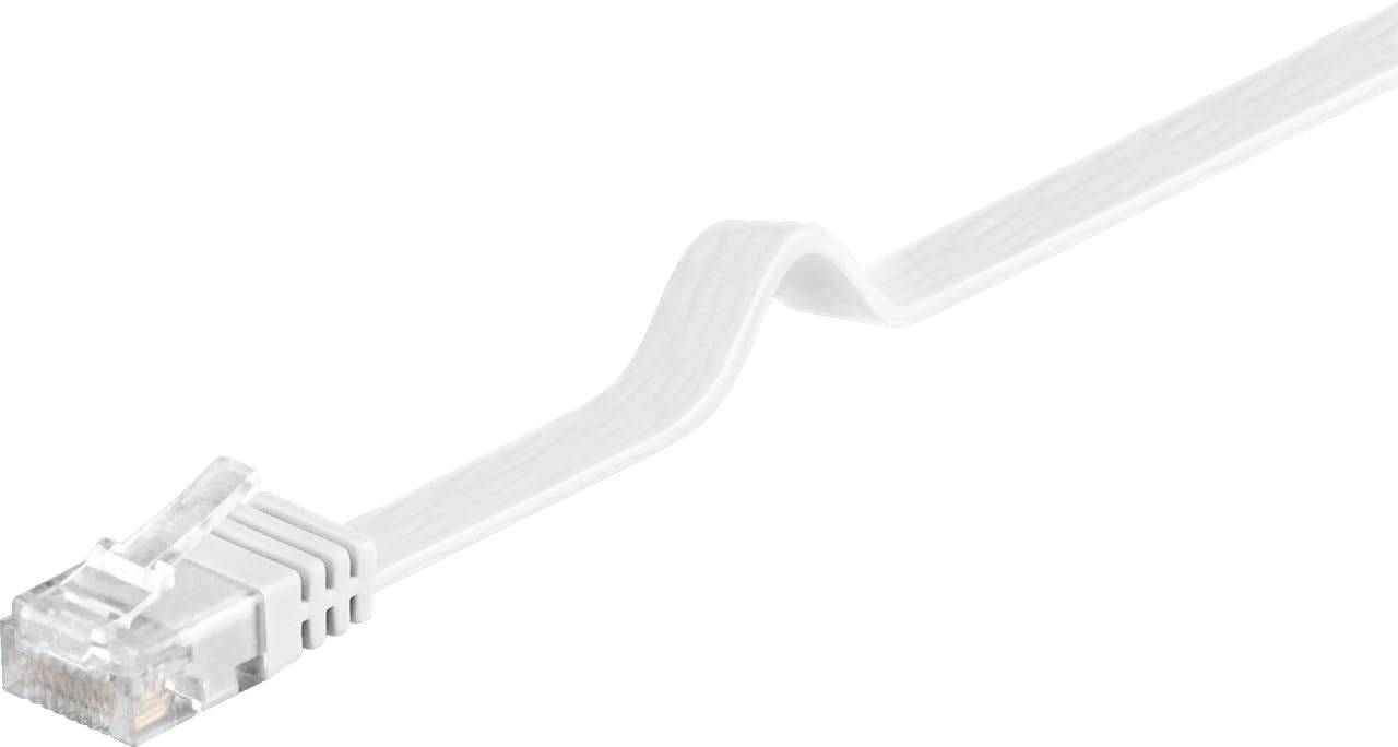 Câble patch plat Goobay CAT 6, U/UTP, blanc 0,5 m-6