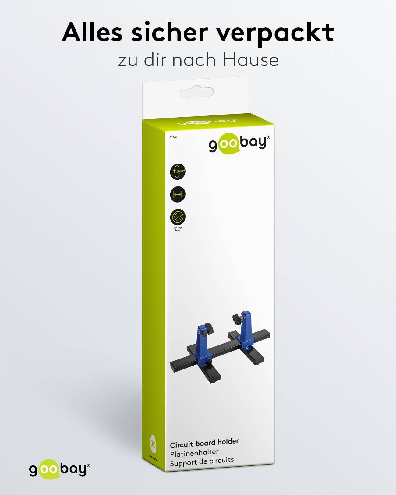Support de carte Goobay / support de soudure / rotation de carte de circuit imprimé à 360° - pour objets jusqu'à 20...-5