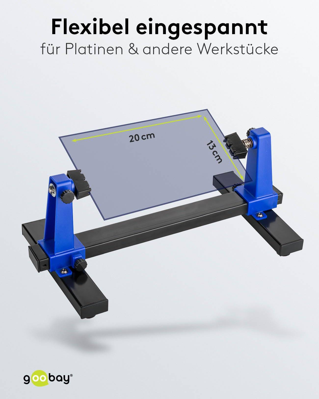 Support de carte Goobay / support de soudure / rotation de carte de circuit imprimé à 360° - pour objets jusqu'à 20...-2