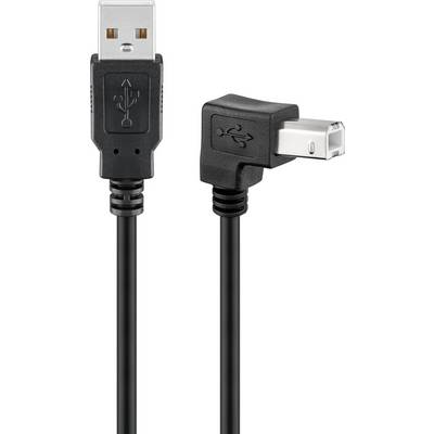 Goobay Câble USB USB 2.0 USB-A mâle 2 m noir coudé à 90 ° vers le bas 50856-0