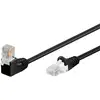 Câble patch Goobay CAT 5e 1x coudé 90°, U/UTP, noir 0,25 m