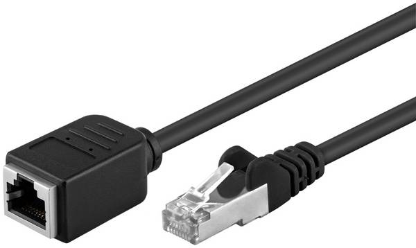 Câble d'extension Goobay CAT 5e, F/UTP, noir 5 m