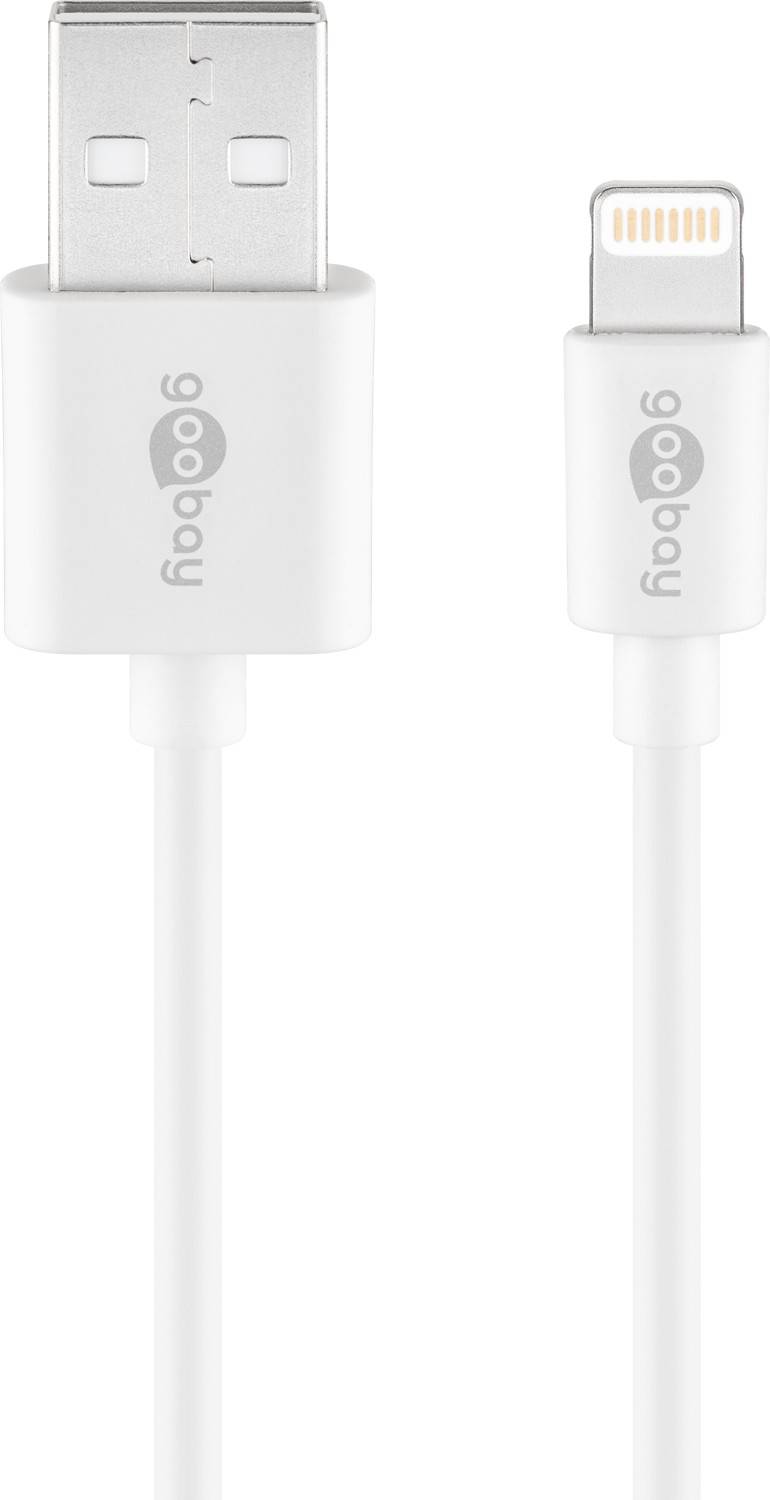 Câble de charge et synchronisation USB Lightning Câble MFi pour Apple iPhone / iPad blanc-0